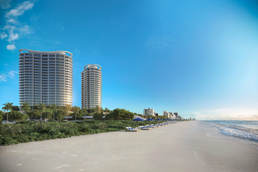 Oceanfront tower residences at St. Regis Bahia Mar in Fort Lauderdale